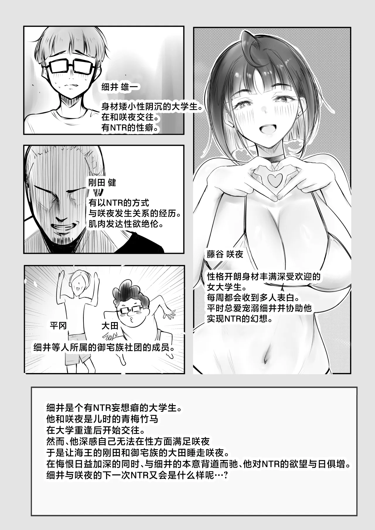 [アキレルショウジョ (アキレ)] 細井くんの彼女、寝取らせOKだってよ3 [中国翻訳] 第1话 第2页