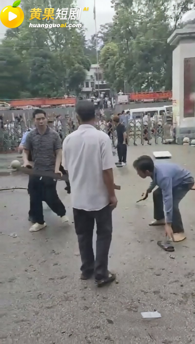 广西崇左当地热门事件 两名当地村民因山林 土地纠纷在镇政府门前持刀互砍