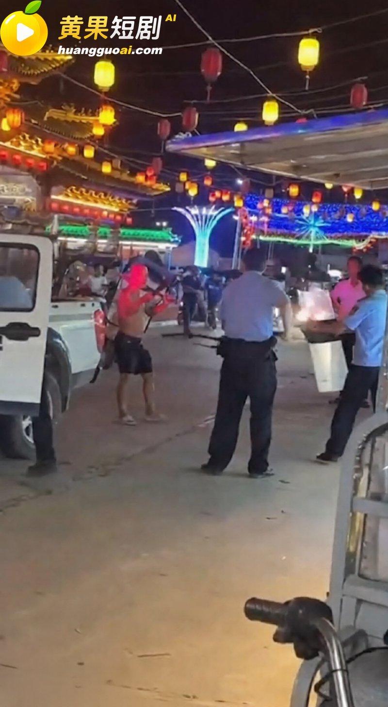 男子深夜醉酒拿两把刀街头狂舞 与警察对峙劈砍 这是受了多大刺激 当警察吃干饭的吗